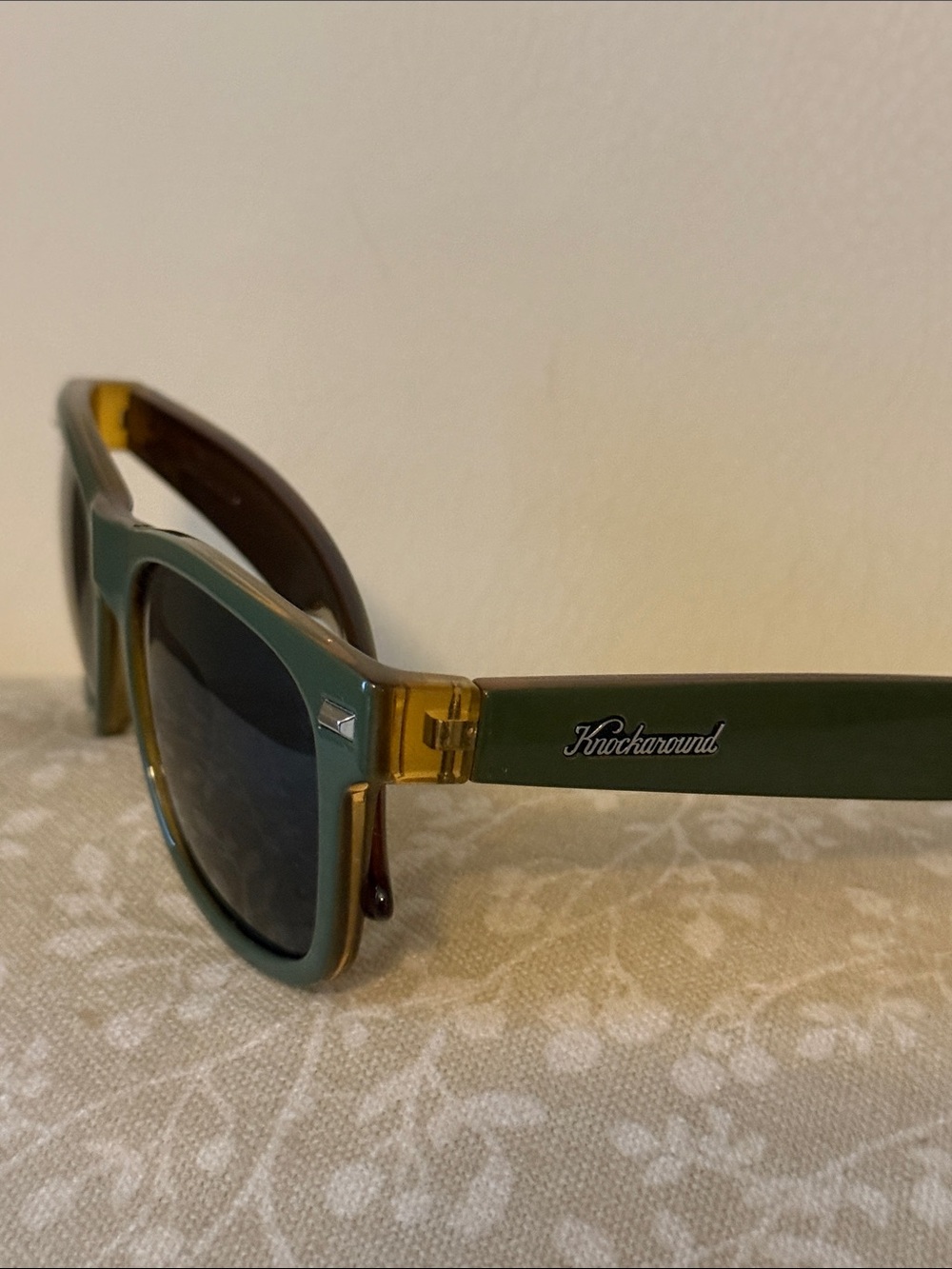 Knockaround Fort Knocks Green and Amber Sunglasses